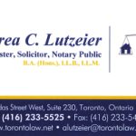 Andrea C Lutzeier, LLB, LLM, Barrister, Solicitor, Notary Public